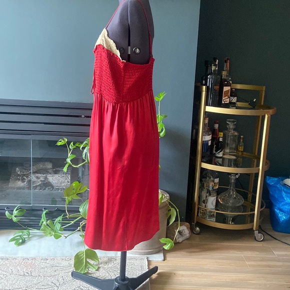 Betsey Johnson bergundy silk slip dress - Picture 2 of 5